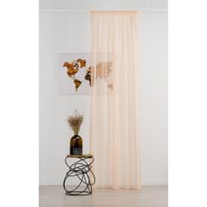 Záclona v lososovoružovej farbe 300x260 cm Voile - Mendola Fabrics