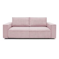 Svetloružová menčestrová rozkladacia pohovka 245 cm Nihad – Bobochic Paris