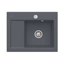 Villeroy & Boch Subway 45 - Keramický drez 65x51 cm, excentrické ovládanie, CeramicPlus, grafit 331302I4