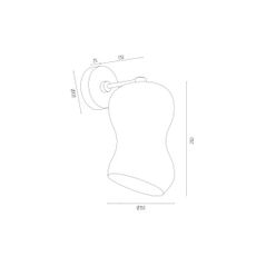 Argon 8046 - Nástenná lampa SALERNO 1xE27/15W/230V zlatá
