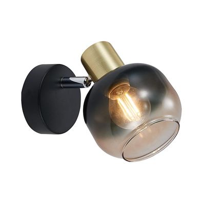 Prezent 27513 - Nástenné bodové svietidlo PEGAS 1xE14/40W/230V čierna/dymová