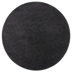 Vopi Kusový koberec Eton čierny 78 kruh - 160x160 (priemer) kruh cm