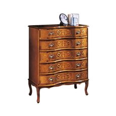 Estila Rustikálna luxusná komoda Clasica s piatimi zásuvkami s ornamentálnym zdobením 106cm