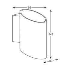 Zuma Line 50603-WH-N - Nástenné svietidlo SLICE WL 1xG9/40W/230V biela