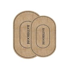 Čierno-hnedé kúpeľňové predložky v súprave 2 ks 60x90 cm Jute Look – Mila Home