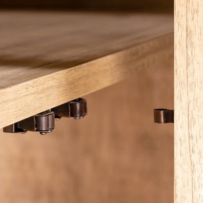 Šatníková skriňa z masívu mindi v prírodnej farbe 90x175 cm Nalu – Kave Home