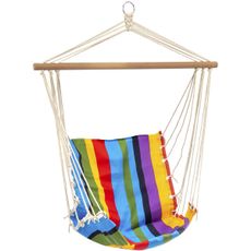 NABBI FHMK závesné hojdacie kreslo 100x58 cm farebné pásy