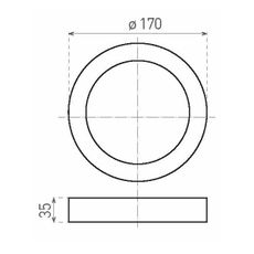 LED Stropné svietidlo FENIX LED/12W/230V 3800K pr. 17 cm