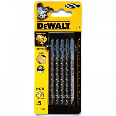 Pílový list na drevo a plast do 60 mm rýchly rez pre priamočiare píly 100 mm 5 ks DeWALT DT2213