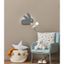 LED Detské nástenné svietidlo s poličkou RABBIT LED/4W/230V šedá/biela/drevo