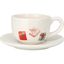 Vianočná porcelánová šálka s podšálkou Vianočné darčeky, 250 ml