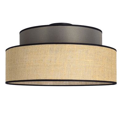 Stropné svietidlo BOHO 1xE27/60W/230V pr. 40 cm hnedá/béžová