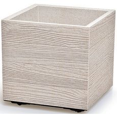 Kvetináč MADERA SQUARE ECO WOOD 28,8 cm, biela, S