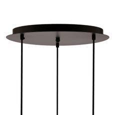 Luster na lanku SPIEGA 3xE27/60W/230V zlatá/čierna