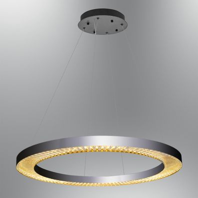 LED luster na lanku JESI LED/90W/230V 3000K pr. 100 cm strieborný