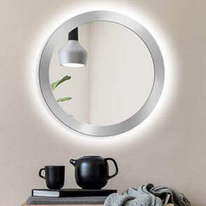 Zrkadlo Scandi Bold LED Silver o 100 cm