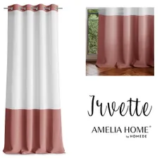 Záclona AmeliaHome Irvette hnedá, velikost 140x250