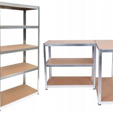 TP Living Rozkladací kovový regál 875kg hnedý