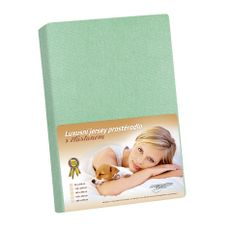 Bellatex Jersey prestieradlo s elastanom zelená, 100 x 200 cm