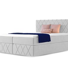 Wilsondo Čalúnená boxspring posteľ Paros Lux s vrchným matracom - sivá Paros Rozmer: 140x200