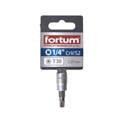 Hlavice zástrčná TORX, 1/4", TX 30, L 37mm, CrV/S2