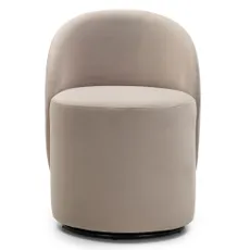 Hector Otočné designové křeslo Enzo velur krémové