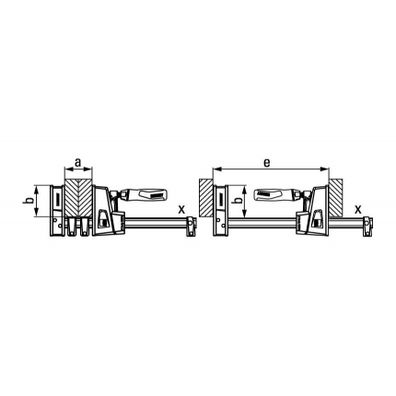 Svorka na telo Bessey REVO Vario KREV250-2K (2500 x 95 mm)