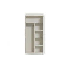 Biela šatníková skriňa z borovicového dreva 77x175 cm Connect – WOOOD