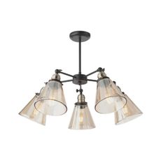 Redo 02-927 - Luster na tyči HUBER 5xE27/42W/230V