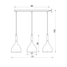 Luster na lanku NOAK WOOD 3xE27/15W/230V čierna/buk