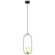 ITALUX PND-3965-1-BRO - Luster na lanku LUPUS 1xG9/25W/230V čierna/zlatá