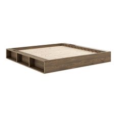 Hnedá dvojlôžková posteľ z borovicového dreva s roštom 180x200 cm Ziggy – Karup Design