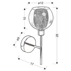 Nástenné svietidlo OZZO 1xE14/40W/230V