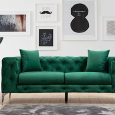 Luxusná dvojmiestna pohovka ComoDeluxe - smaragdovo zelená