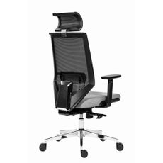 Kancelárska ergonomická stolička EDGE NET — sieť, sivá, nosnosť 150 kg