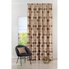 Hnedo-béžový záves zo žakára 210x260 cm Cerro – Mendola Fabrics