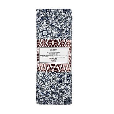 Napínacia plachta Orient bavlna ecru/indigo 160x200 + 25 Merkury Home