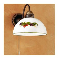 Kolarz 731.61.121 - Nástenná lampa NONNA 1xE27/75W/230V víno/jahody