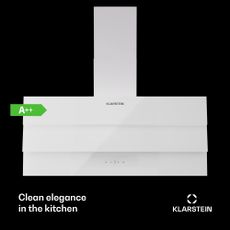 Klarstein Antonia 90, digestor 90 cm, 247 m³/h, dotykové ovládanie, EEK A++, sklo