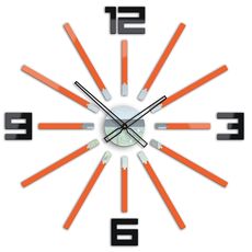 ModernClock 3D nalepovacie hodiny Briliant oranžové
