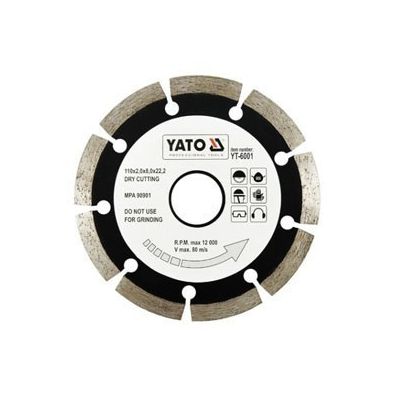 Kotouč diamantový 180 x 22,2 x 2,5 mm YT-6004