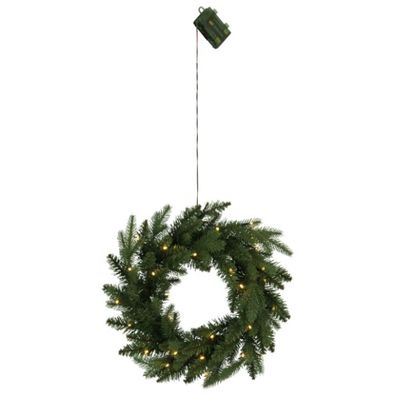 Eglo 410948-LED Vonkajší vianočný veniec so senzorom BYSKE 30xLED/0,064W/3xAA IP44