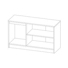 NABBI Boran TV-E tv stolík dub artisan / sivá