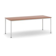 Stôl jedálenský, 2000 x 800 mm, sivá podnož, čerešňa
