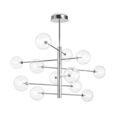Ideal Lux - LED Luster na tyči EQUINOXE 12xG4/2W/230V pr. 124 cm chróm/číra