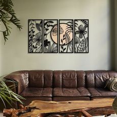 Kovová nástenná dekorácia 29x68 cm Meadow - Wallity