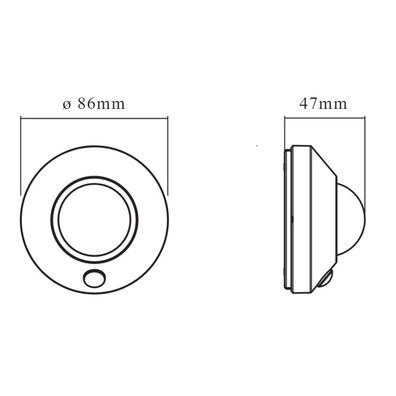 Ledvance - LED Orientačné svietidlo so senzorom NIGHTLUX LED/1,7W/3xAAA