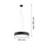 Argon 3352 - Luster DARLING 1xLED/35W/230V pr. 45 cm čierna