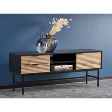 HALMAR Murano RTV-1 tv stolík čierna / dub artisan