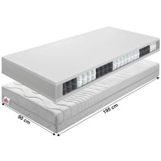 KONDELA BB Texel Alergik New pružinový matrac 90x195 cm taštičkové pružiny / plsť / polyuretánová pena